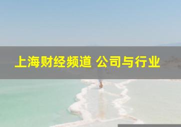 上海财经频道 公司与行业